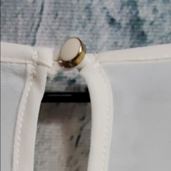 Boho cream peasant top by Monteau size L EUC - Picture 4 of 8